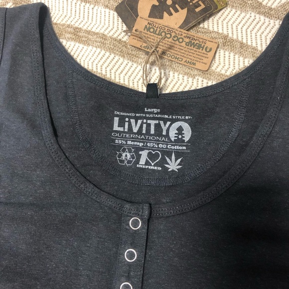 LiViTY Dark Gray (Black) Sleeveless Tee Shirt Dress - Picture 9 of 10